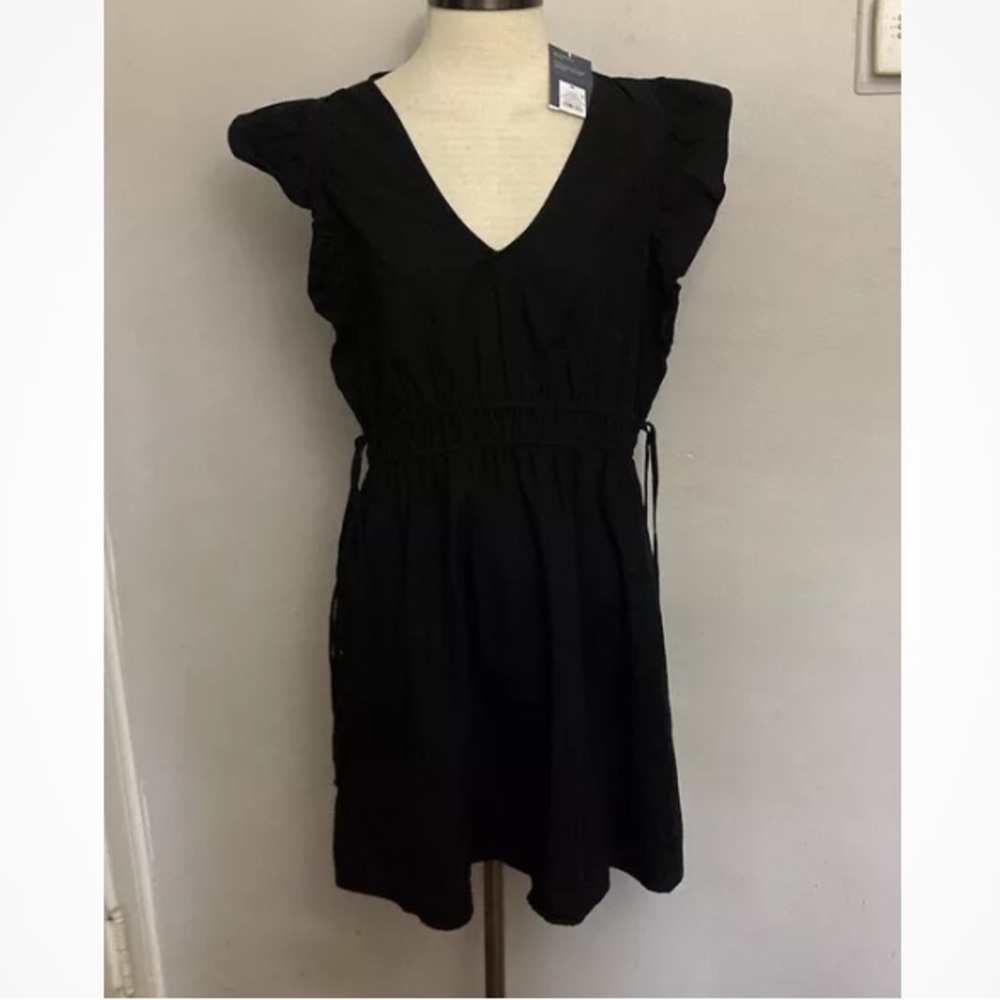 10-3 Universal Thread Black dress Ruffle Sleeve Medium NWT